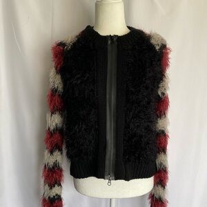 Mauro Grifoni Black red and White Wool Jacket size 42